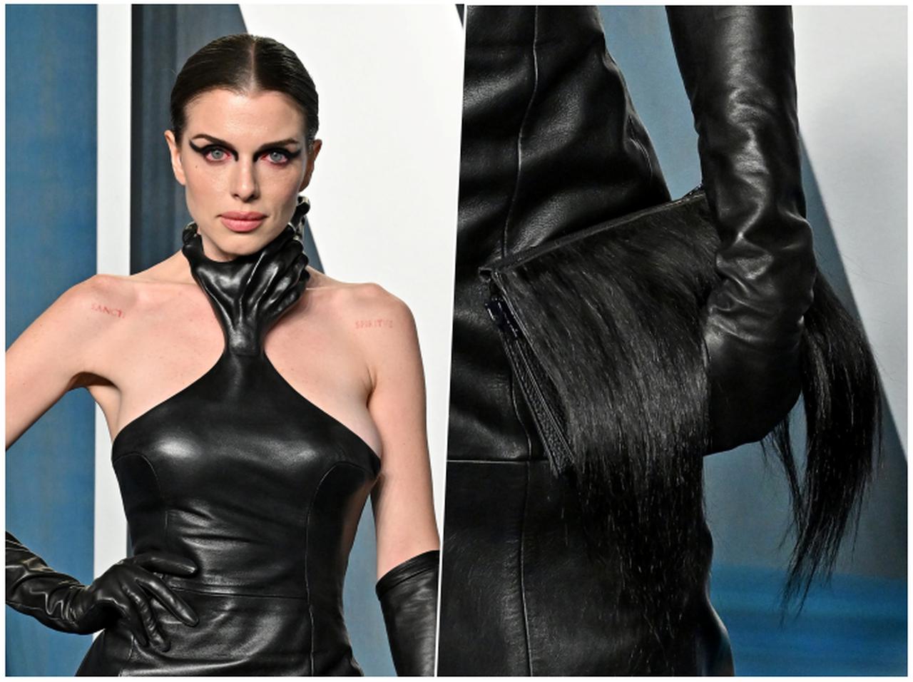 カニエ・ウェスト元恋人、「人間の毛」がついたクラッチバッグを持参