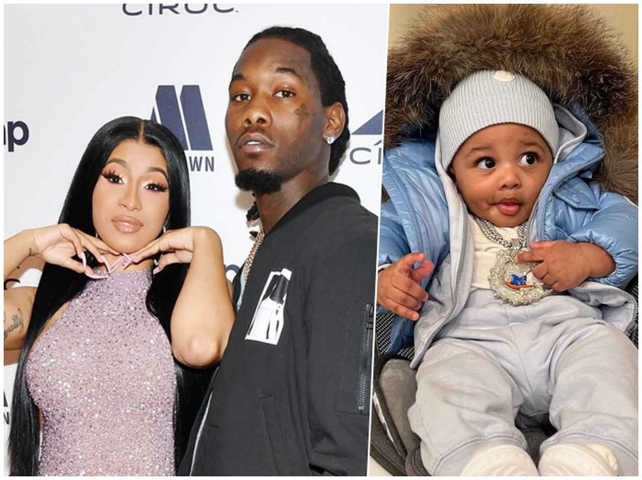 7ヵ月の子供の胸に“ブリンブリン”がキラリ、カーディ・Bが第2子をお披露目