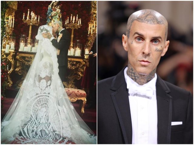 コートニー・カーダシアン、披露宴で夫トラヴィスのタトゥーと同じデザインのドレスを着用