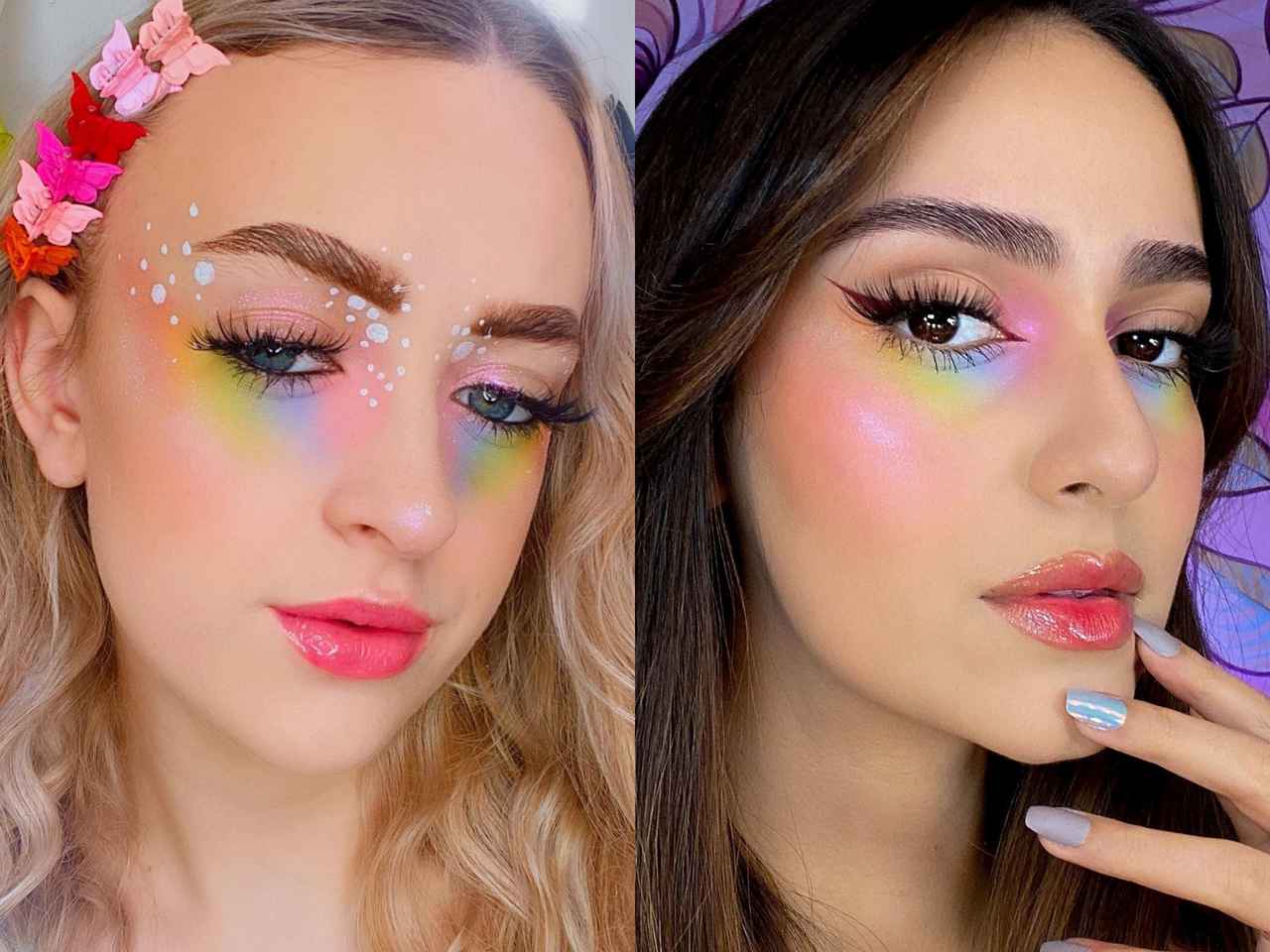 目の下にアイシャドウを塗る!?新発想の「レインボーアイメイク」がTikTokで話題沸騰中