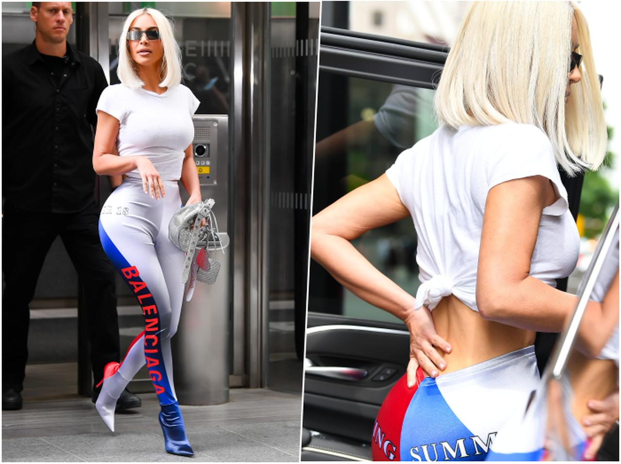 キム・カーダシアン、ボディコンシャスなスポーティールック【セレブの最新スタイル】