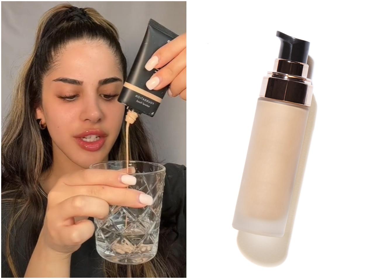 水の中に「リキッドファンデ」を垂らす？衝撃の裏ワザをエディターが試してみた