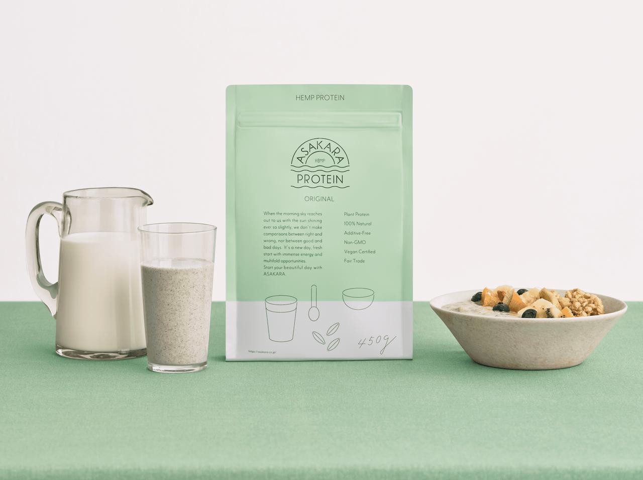麻の実を使ったプロテイン「ASAKARA PROTEIN」が、期間限定でポップアップショップを開催