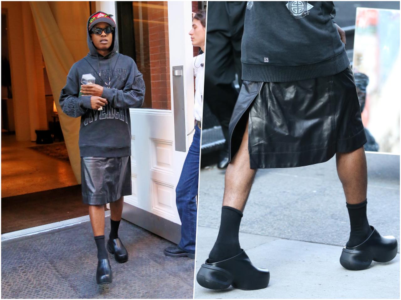 エイサップ・ロッキー、レザースカートで仕上げるストリートスタイル【セレブの最新スタイル】