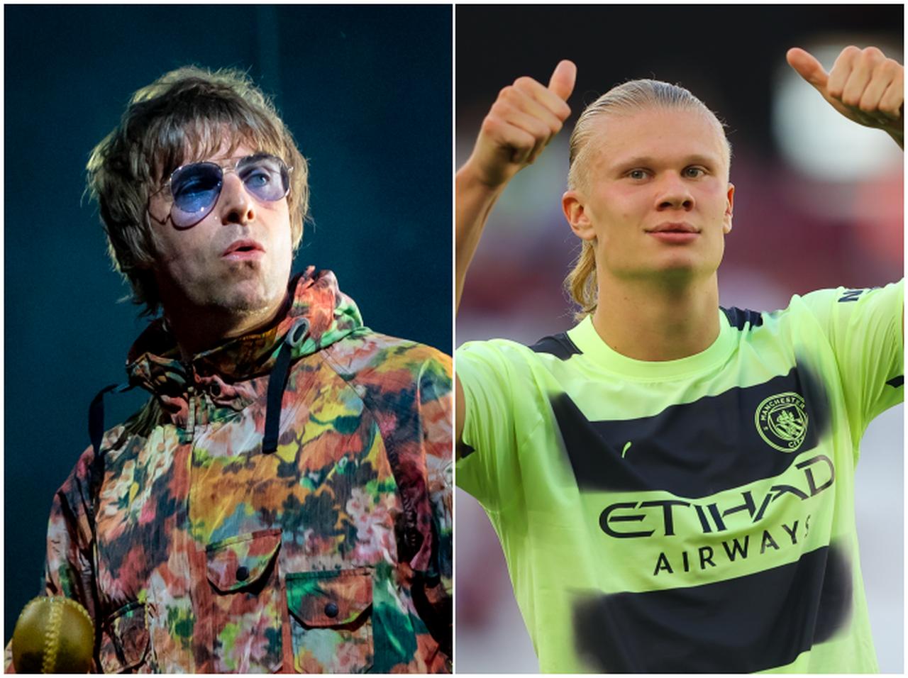 マンC熱狂的サポーターのリアム・ギャラガー、自身のコラボシューズを履いた新加入のハーランドを歓迎