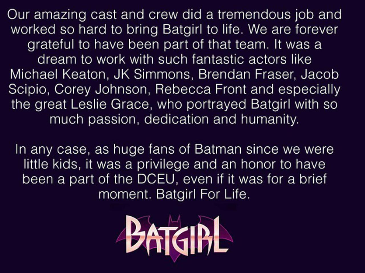 120億円『バットガール』お蔵入りに監督と主演が反応、「作品を観客に見せることは非常に重要」【全訳】