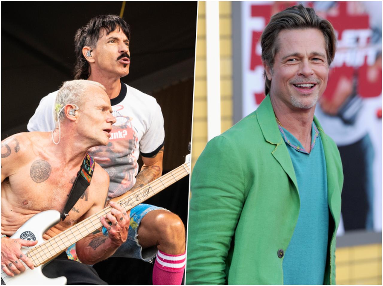 ブラッド・ピットが躍りまくり!レッド・ホット・チリ・ペッパーズの公演を『ファイト・クラブ』仲間と楽しむ