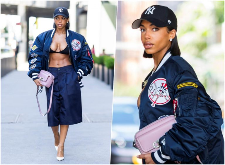 ロリ・ハーヴェイ、大胆に肌見せしたマニッシュコーデ【セレブの最新スタイル】