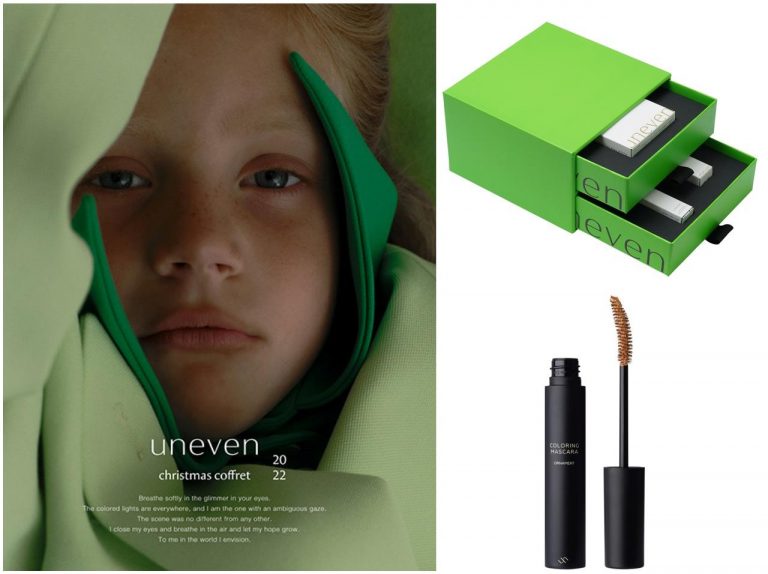 unevenからブランド初のクリスマスコフレが登場!アイパレット、マスカラ、リップバームが限定BOXに