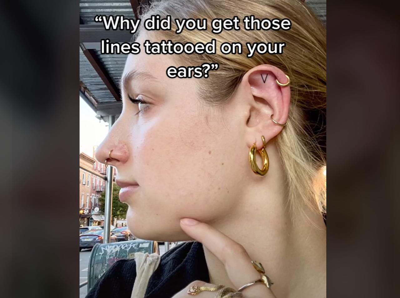 “耳の中”にタトゥーを入れた女性、そのデザインに「込められた思い」に600万いいねが殺到