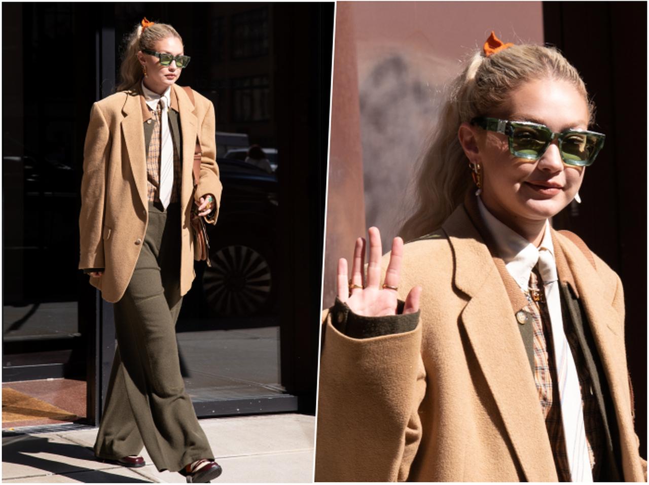 ジジ・ハディッド、トレンドのプレッピースタイル【セレブの最新スタイル】