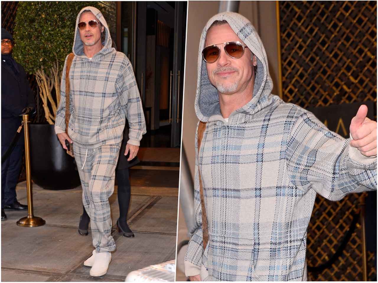 ブラッド・ピット、可愛さを織り交ぜたセットアップスタイル【セレブの最新スタイル】