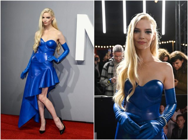 アニャ・テイラー＝ジョイ、映画『ザ メニュー』のプレミアにエレクトリックブルーが映えるドレスで登場