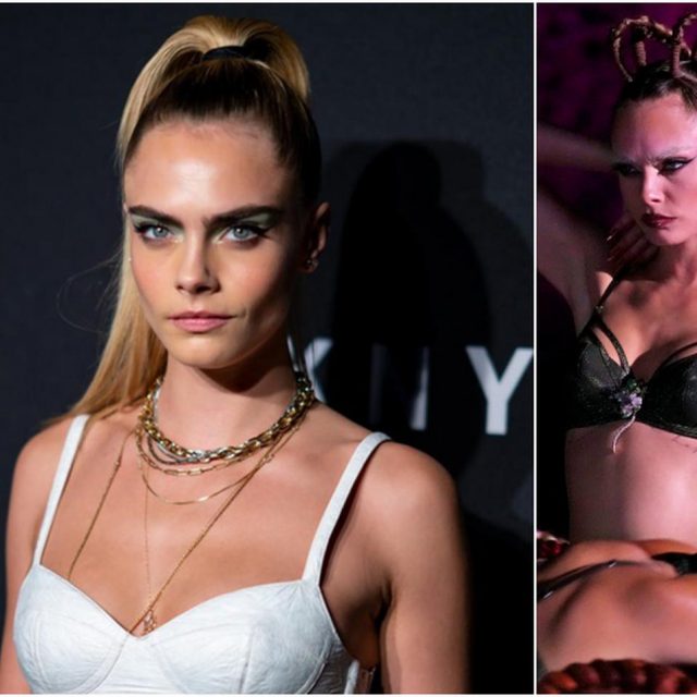 カーラ・デルヴィーニュがランジェリー姿で別人に、リアーナのショーに登場
