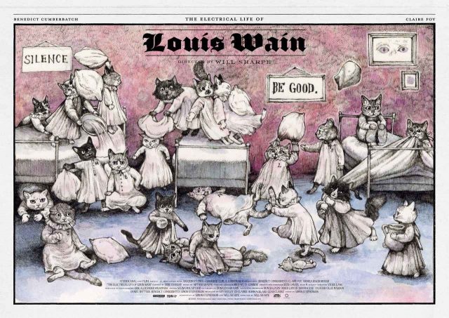 『ルイス・ウェイン 生涯愛した妻とネコ』オルタナティブポスター2種解禁！ヒグチユウコ×大島依提亜の共作