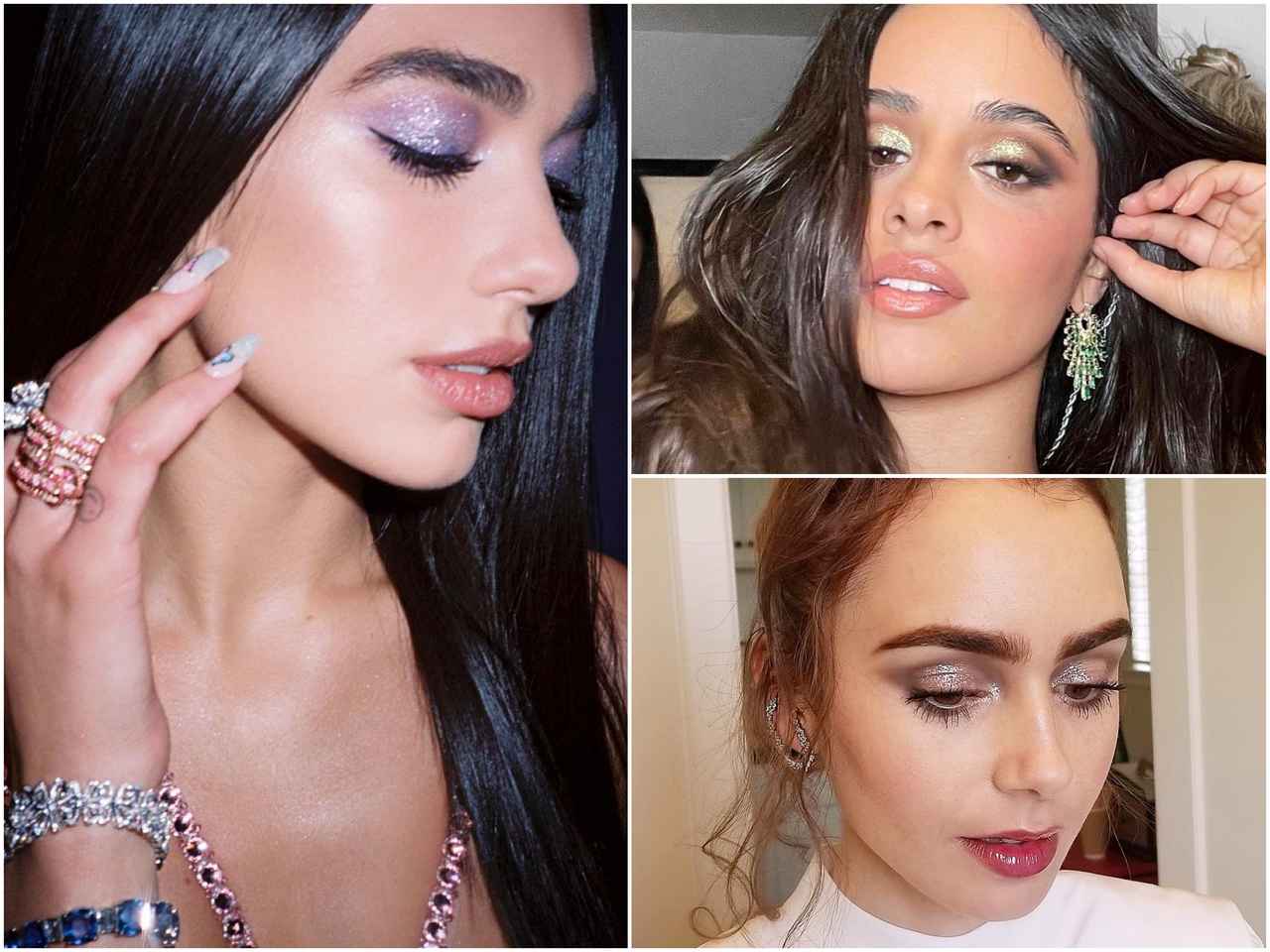 グリッターが主役!セレブがお手本の「クリスマスメイク」ルック6選