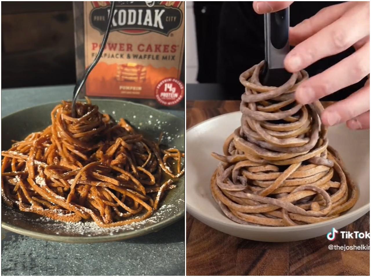 パンケーキなのにパスタに見える！「パンケーキスパゲッティ」が海外でバズり中