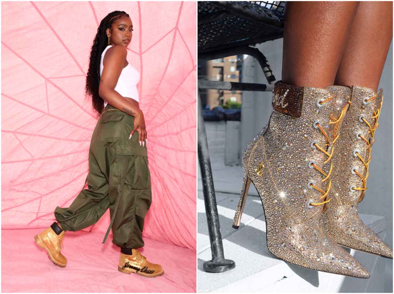 ジミーチュウとティンバーランドがまたまたコラボ!キラッキラのブーツが可愛すぎる