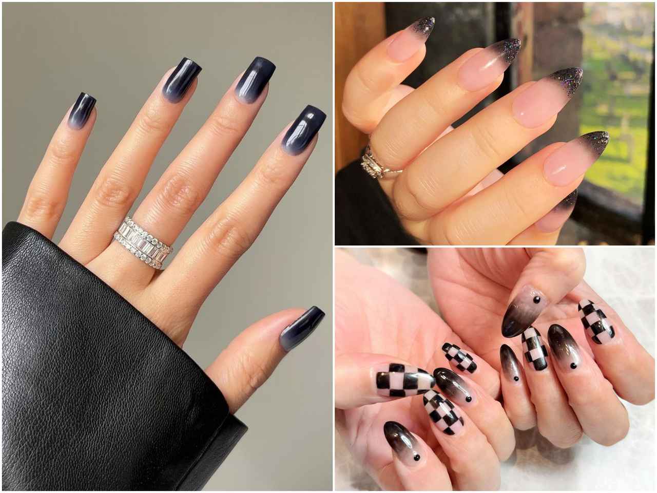 モード感がオシャレ！最旬「ブラック・オンブレネイル」でシックな指先に