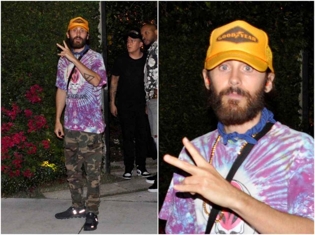 ジャレッド・レト、タイダイ×迷彩の柄オン柄の攻めコーデ【セレブの最新スタイル】