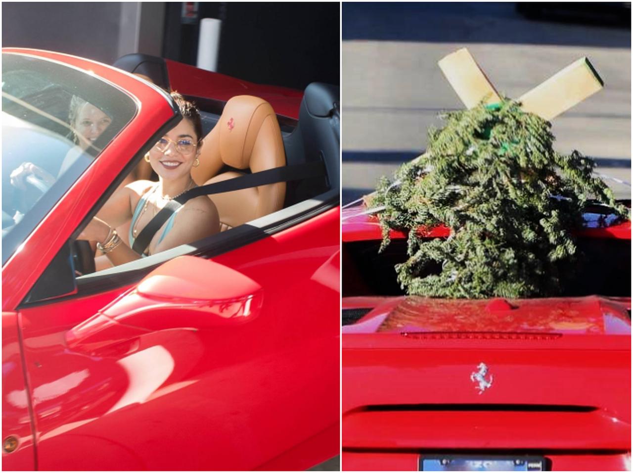 ディズニースター、約3,500万円のフェラーリにクリスマスツリーを積む【セレブの愛車 ヴァネッサ・ハジェンズ】