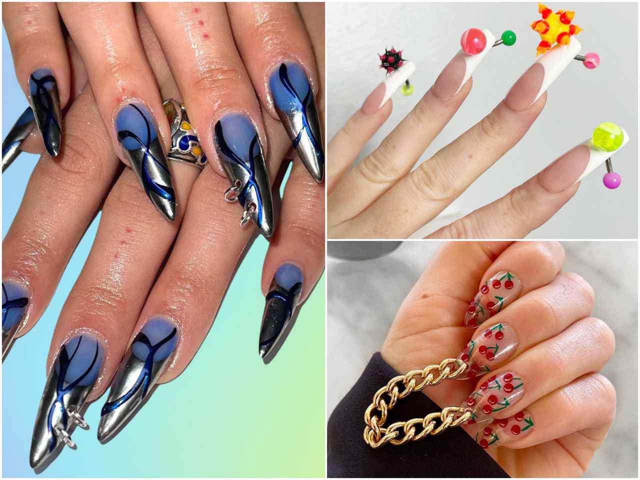 懐かしの「ネイルピアス」が本格的にカムバック！海外の最旬ネイルデザイン