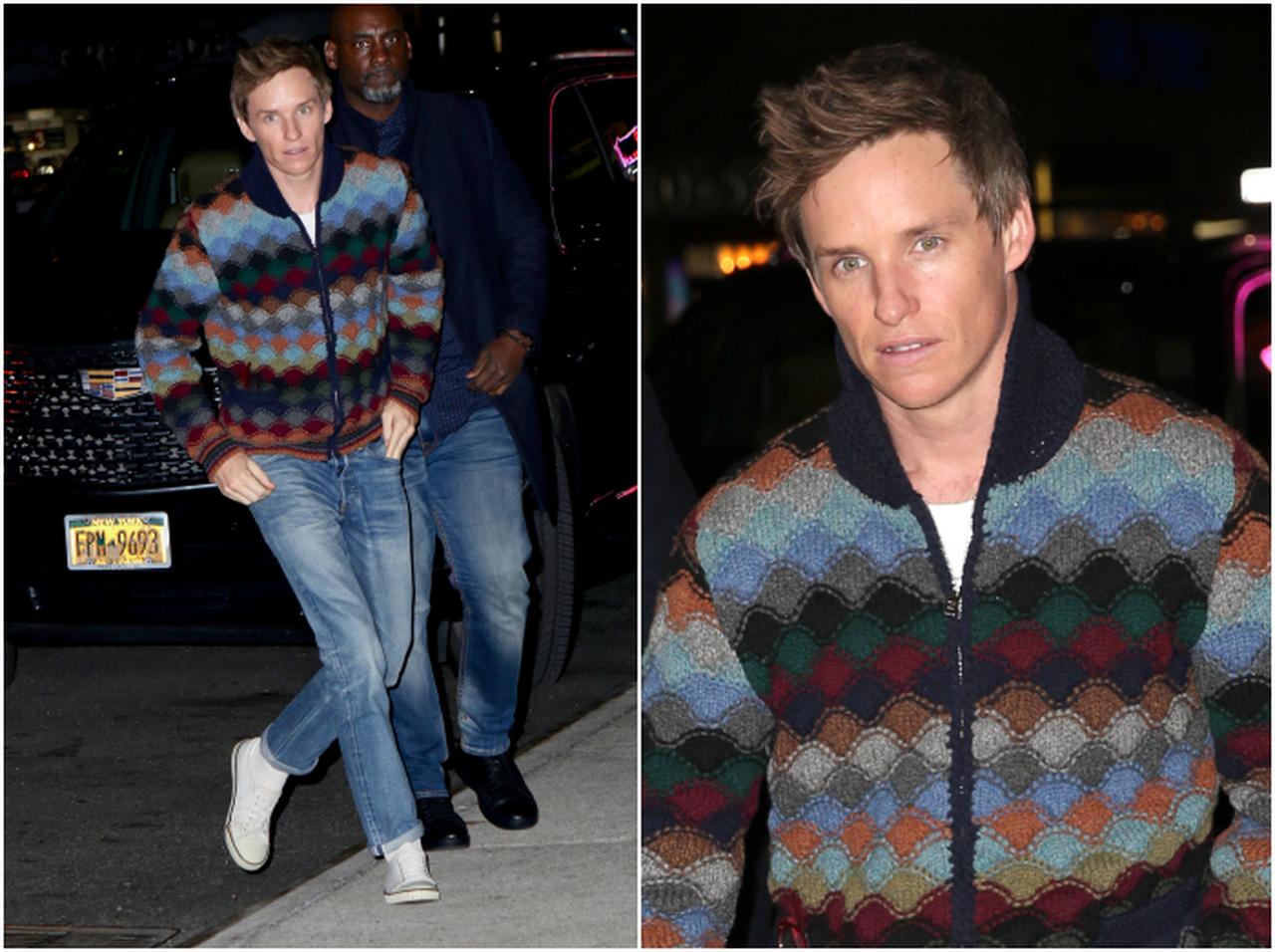 エディ・レッドメイン、カジュアルながら上品なコーデ【セレブの最新スタイル】