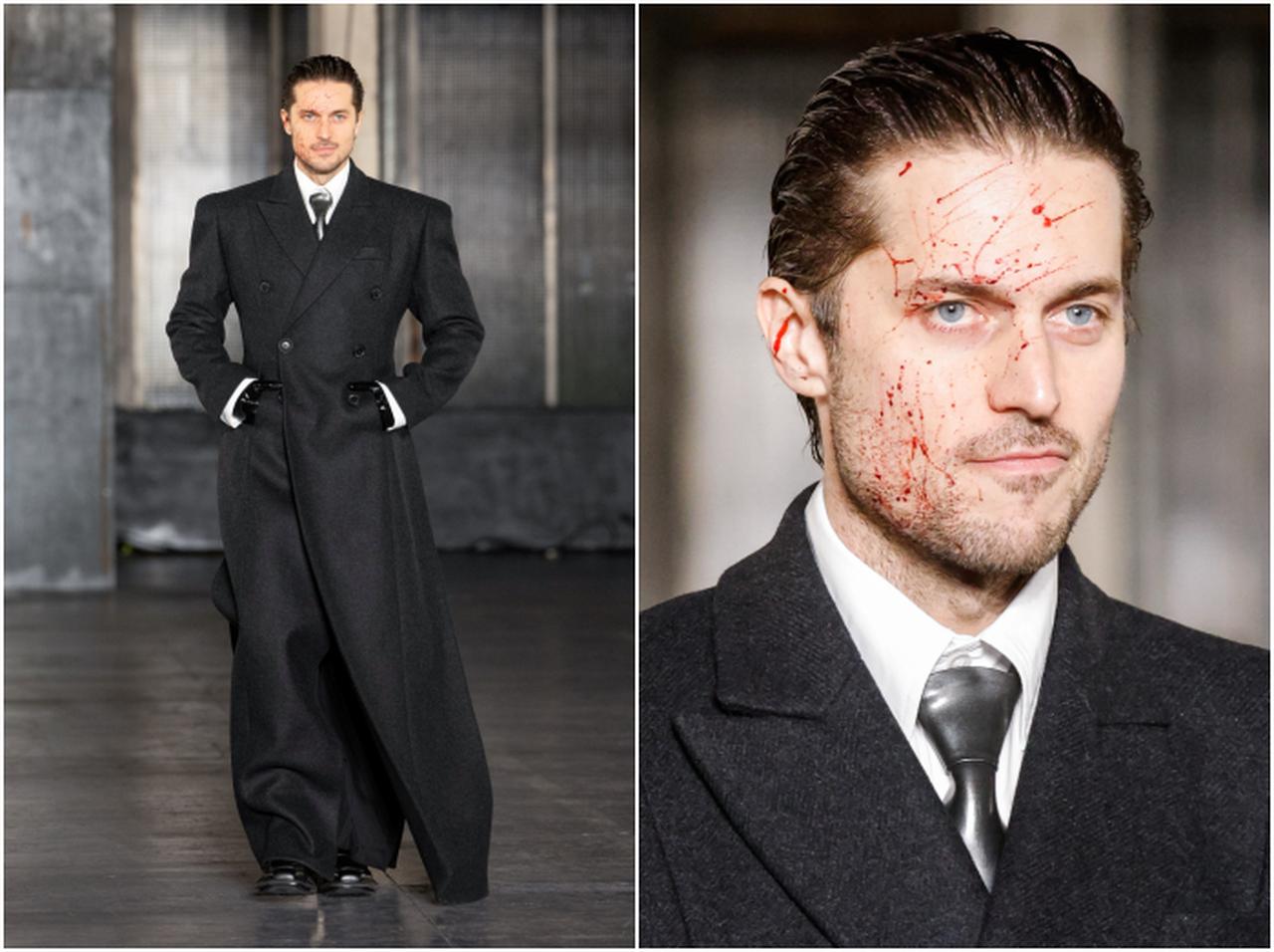 テーマは「アメリカン・サイコ」、リュカ・ブラヴォーがパリコレに登場