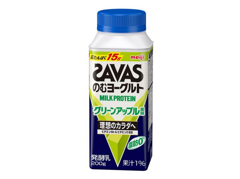 ザバスの“のむヨーグルト”からグリーンアップル風味のプロテインドリンクが登場