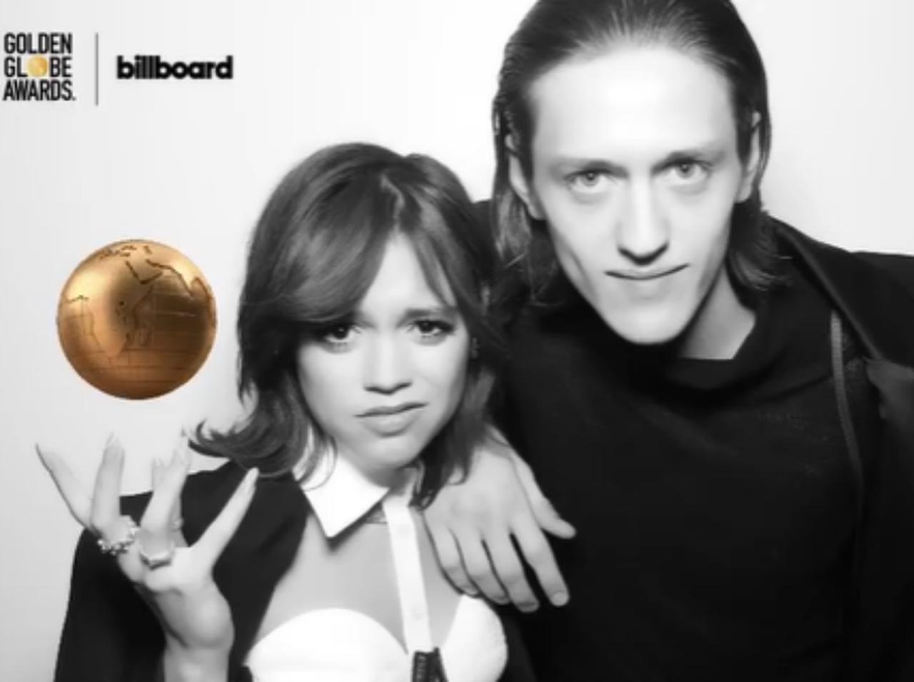 ジェナ・オルテガ、ウェンズデールックでゼイヴィアとパーティー【ゴールデン・グローブ賞】