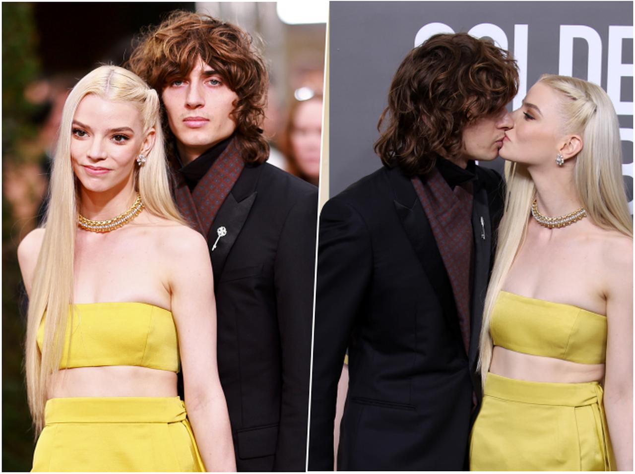 映画級の美しさ！アニャ・テイラー＝ジョイ、婚約者とウワサのマルコムとレカペで愛のポージング【ゴールデン・グローブ賞2023】