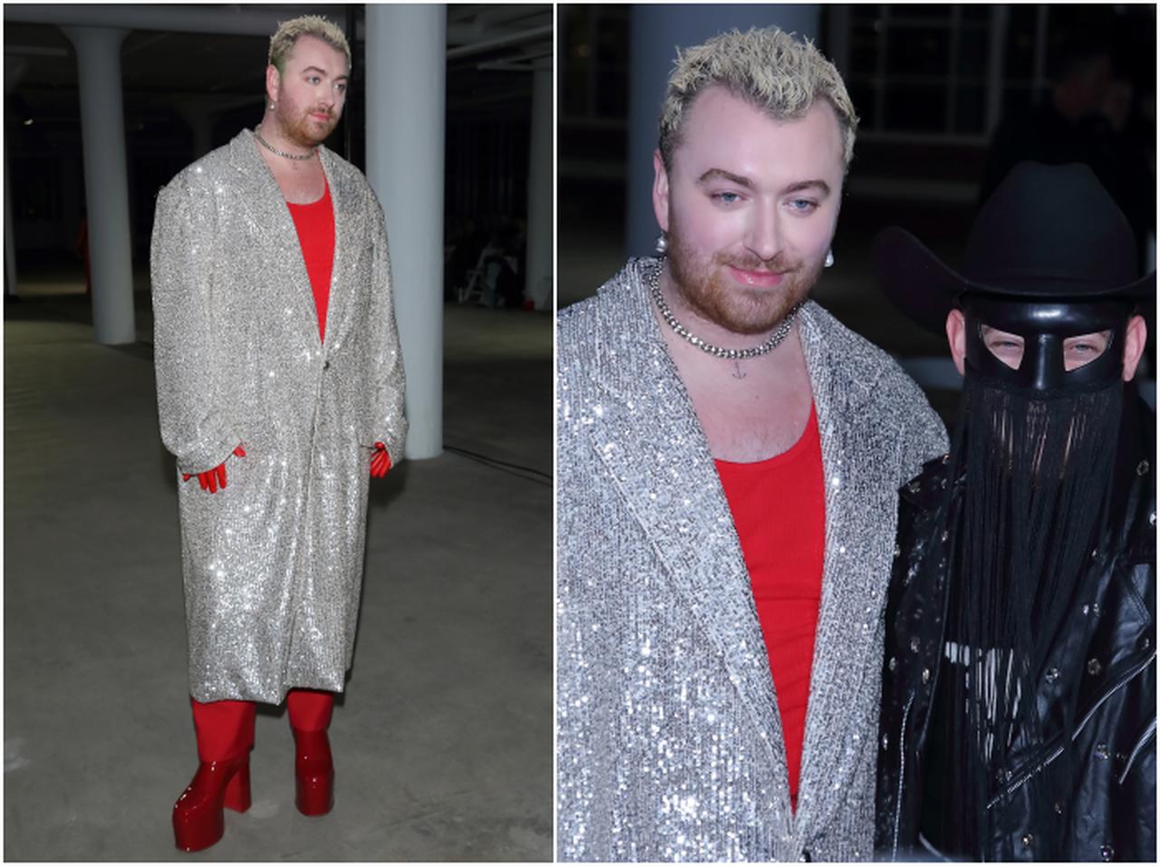 ギラギラな装いで交際がウワサされる彼氏のファッションショーへ!サム・スミスのナイトアウト