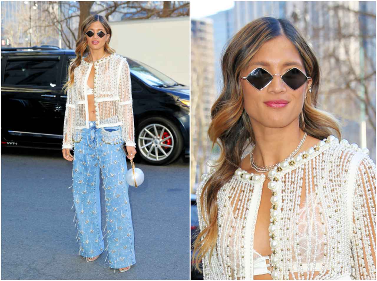 ロッキー・バーンズ、パールが主役のプレイフルコーデ【セレブの最新スタイル】