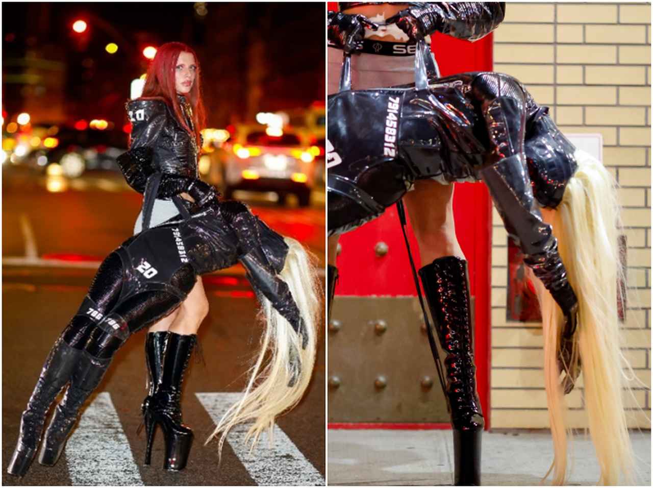 「人間型バッグ」が奇妙、ジュリア・フォックスが持っていたバッグ