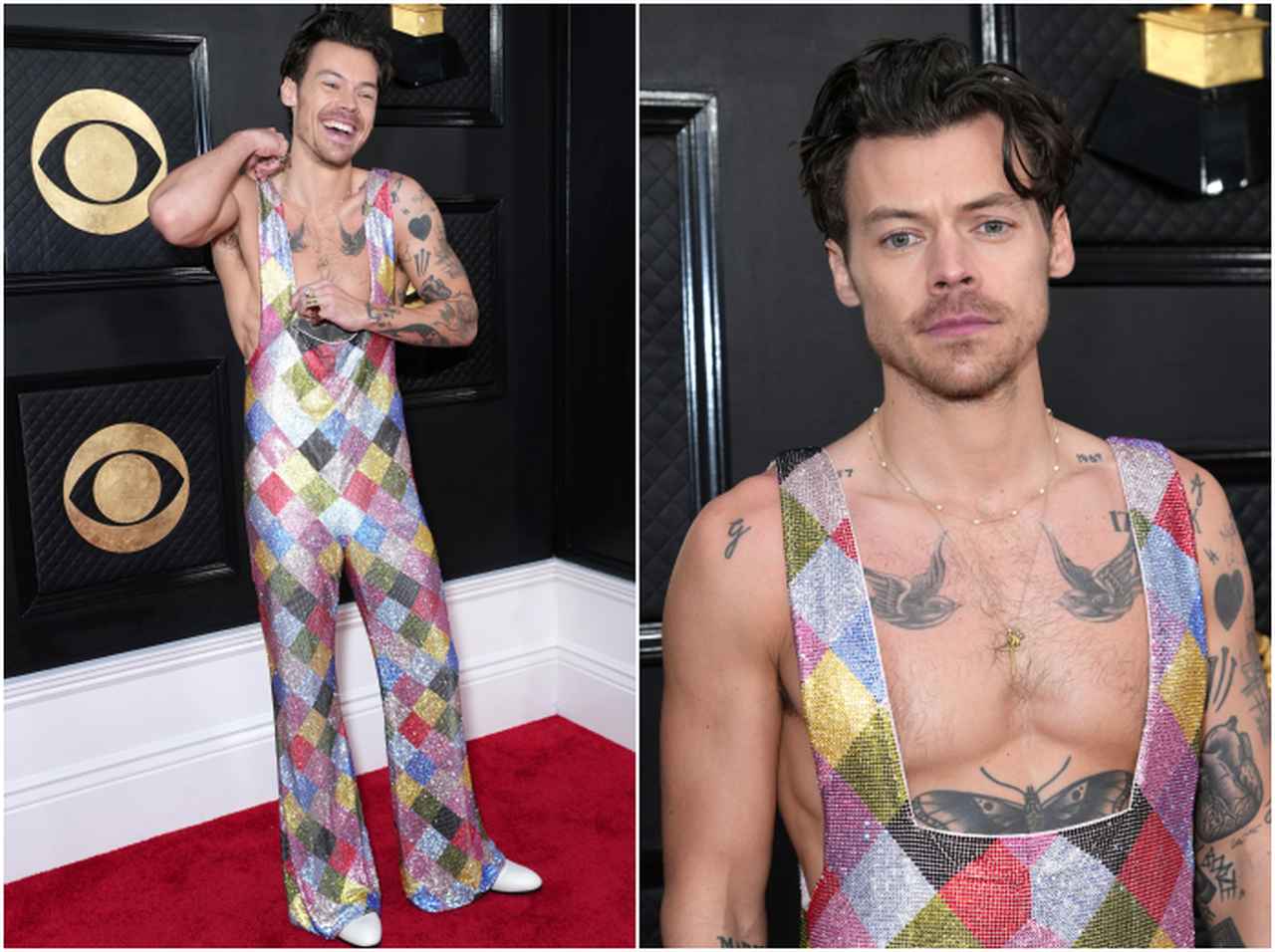 25万個以上のスワロフスキーでキラキラ、ハリー・スタイルズのグラミー賞授賞式の衣装