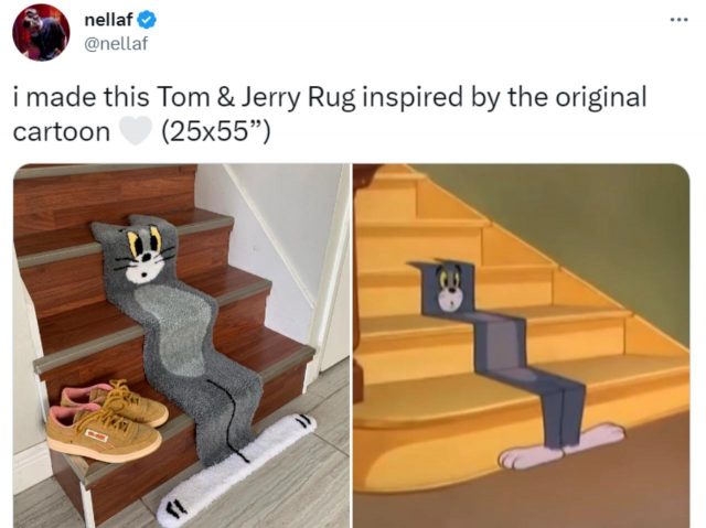 『トムとジェリー』グッズ、ぺちゃんこになったトムの“ラグマット”が天才