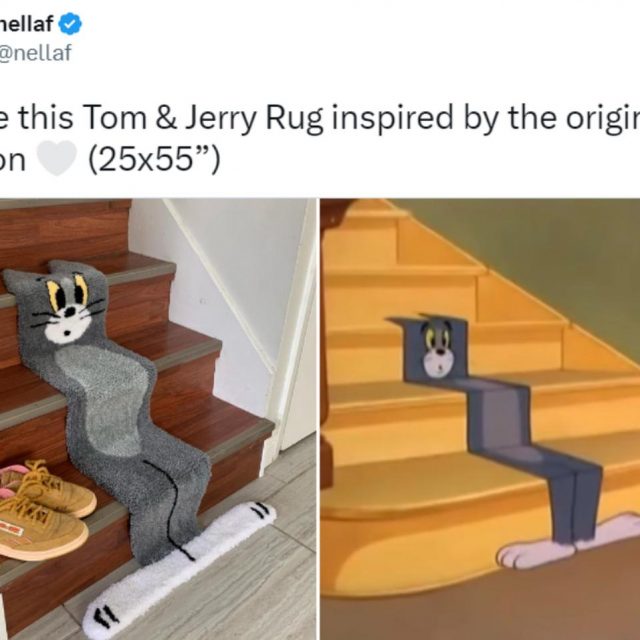 『トムとジェリー』グッズ、ぺちゃんこになったトムの“ラグマット”が天才