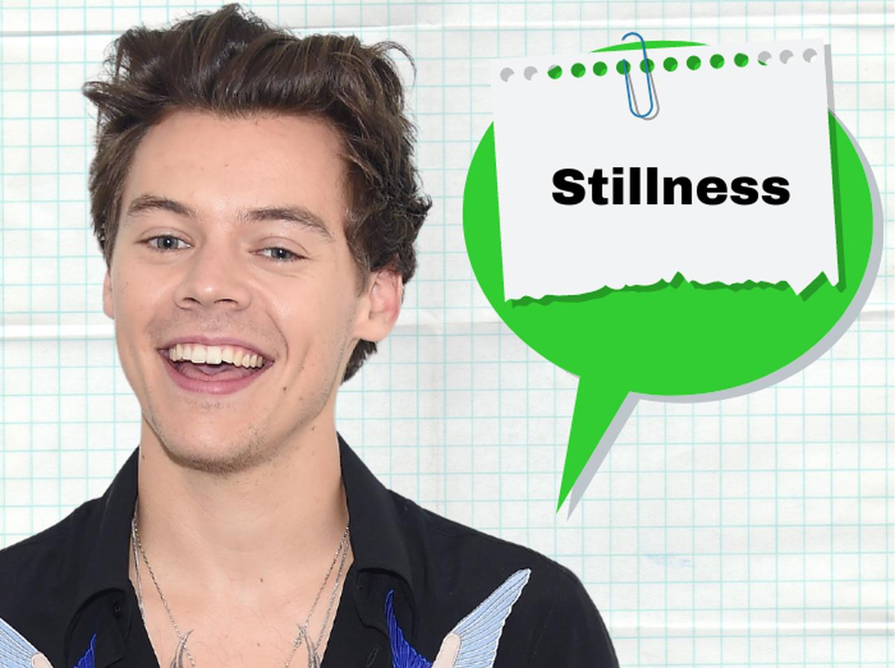ハリー・スタイルズが使ってた「Stillness」ってどんな意味?