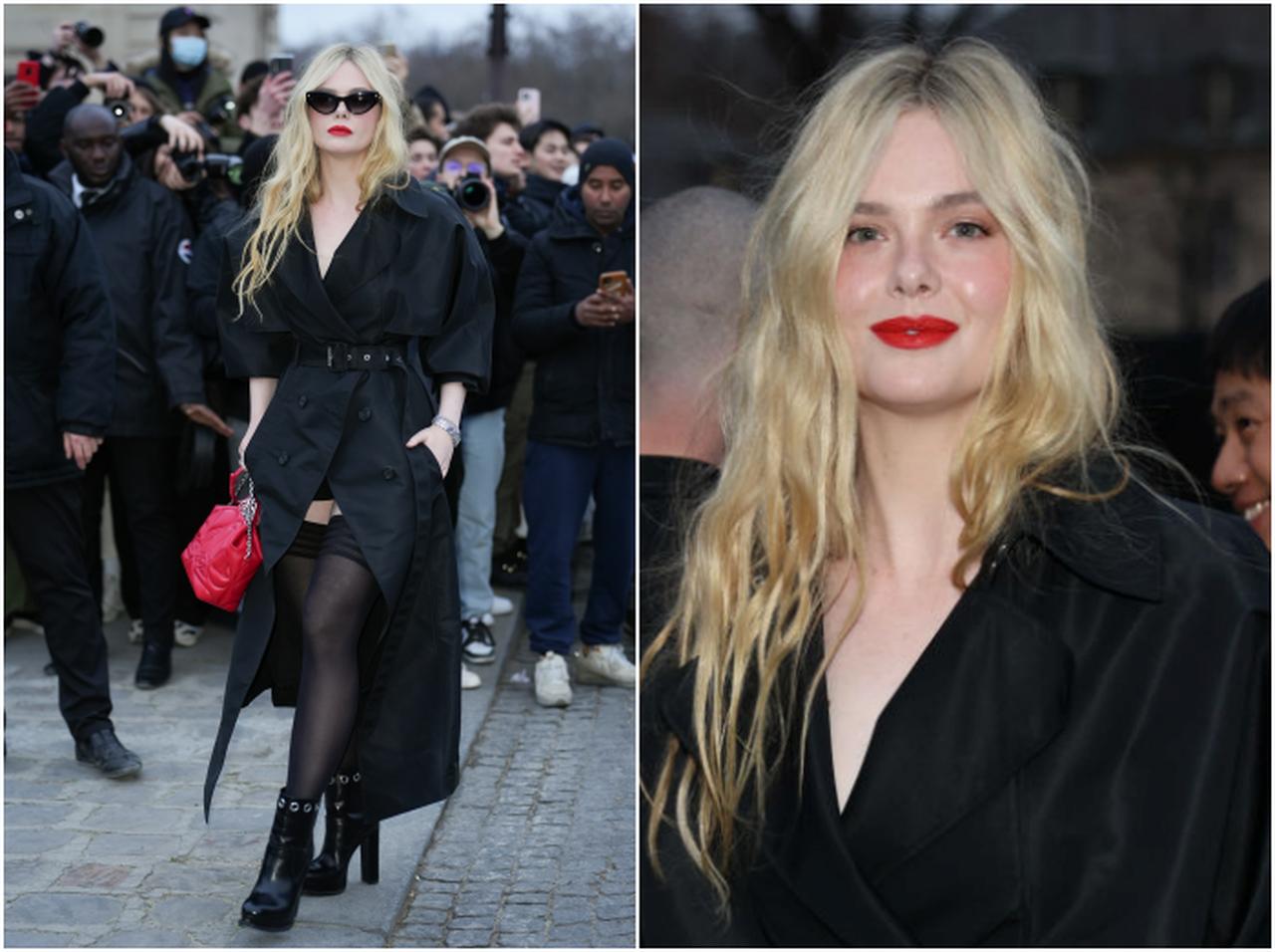 エル・ファニング、絶対領域を見せたグラマラスなブラックコーデ【セレブの最新スタイル】