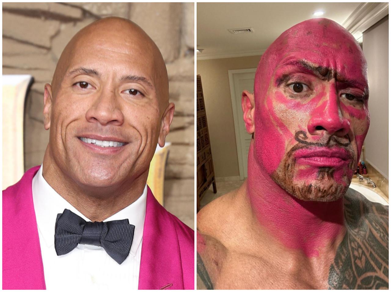 【悲報】ロック様ことドウェイン・ジョンソンが「ピンク」にされる