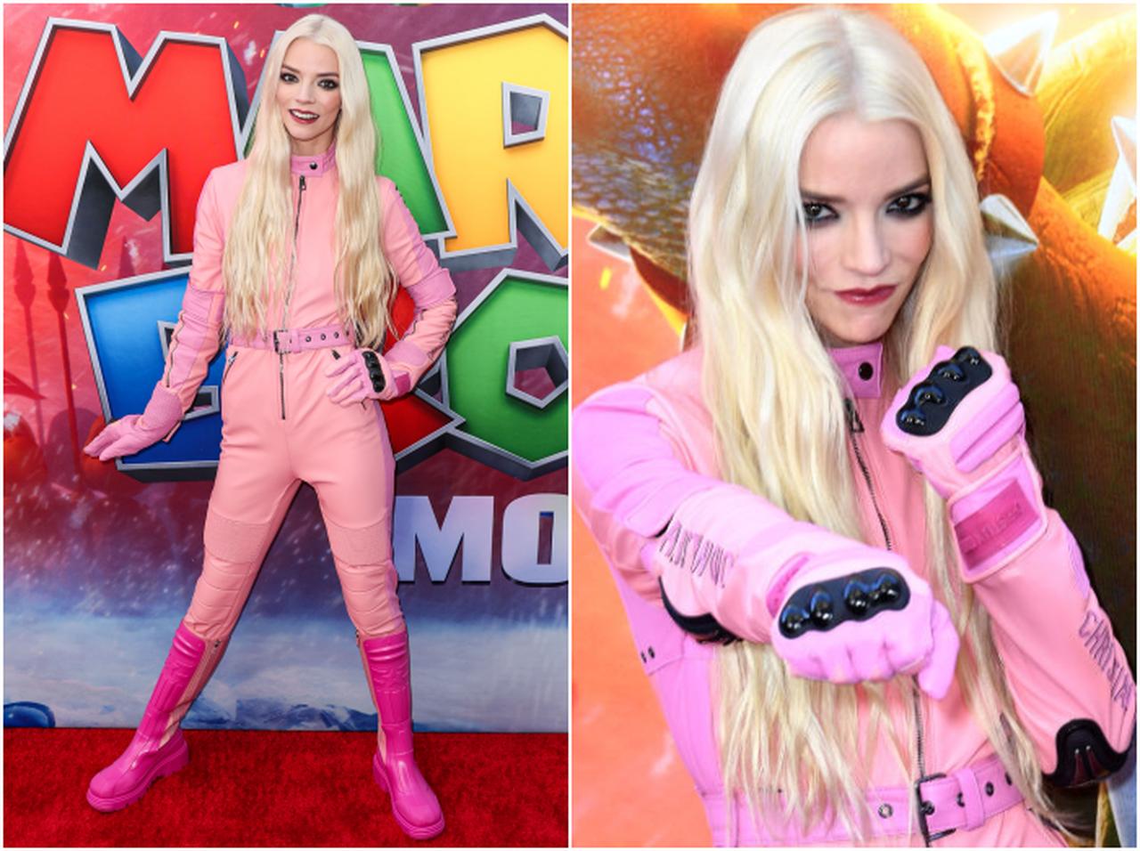 アニャが「スポーティーなピーチ姫ルック」で『ザ・スーパーマリオブラザーズ・ムービー』のプレミアへ