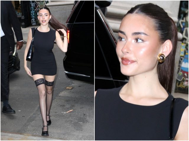 マディソン・ビアー、フェティッシュなオールブラックコーデ【セレブの最新スタイル】