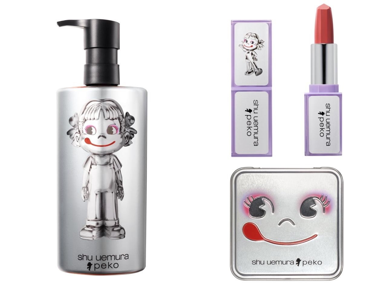 ペコちゃんとシュウ ウエムラがコラボ！未来的でメタリックなペコちゃんが登場