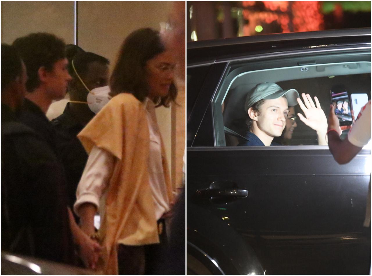 手つなぎ帰国！トムホ＆ゼンデイヤが笑顔でファンサービス