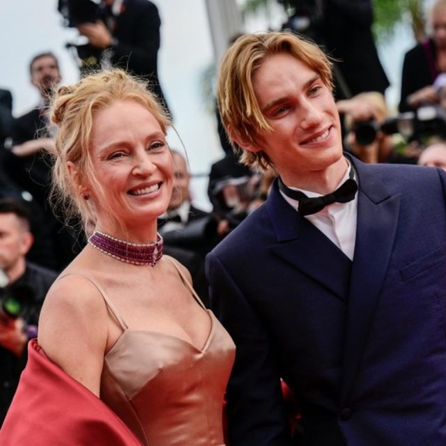 ユマ・サーマンが21歳息子をカンヌ国際映画祭に同伴、仲良しすぎる2ショット