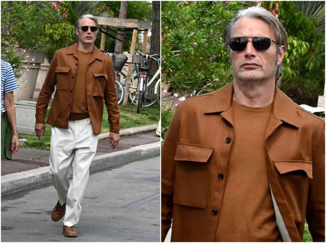 マッツ・ミケルセン、シンプルで映える大人のリゾートスタイル【セレブの最新スタイル】