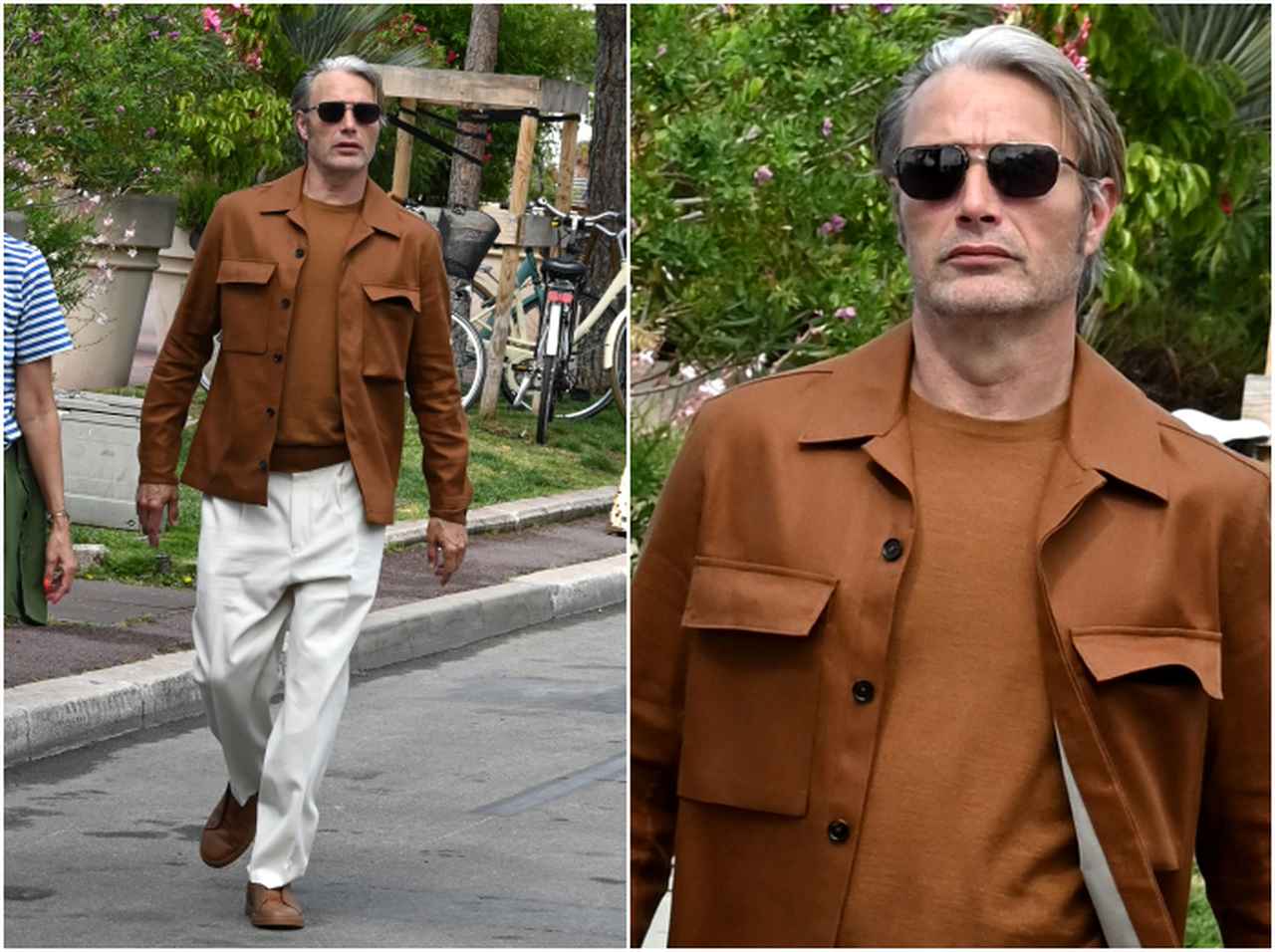 マッツ・ミケルセン、シンプルで映える大人のリゾートスタイル【セレブの最新スタイル】