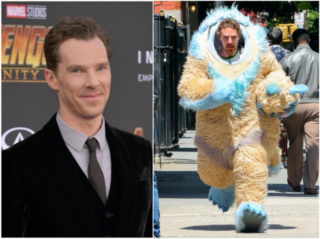 ベネディクト・カンバーバッチが妖怪に！？着ぐるみで爆走する姿を激写