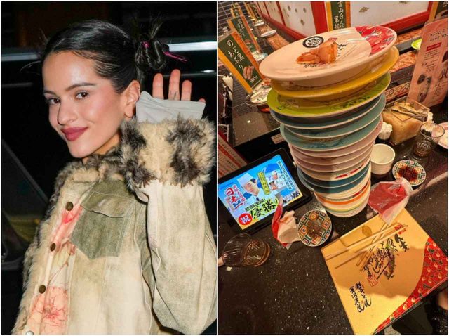 ラテンポップ界の歌姫が回転寿司へ！「戻ってきました」とロザリアが半年足らずで再び来日