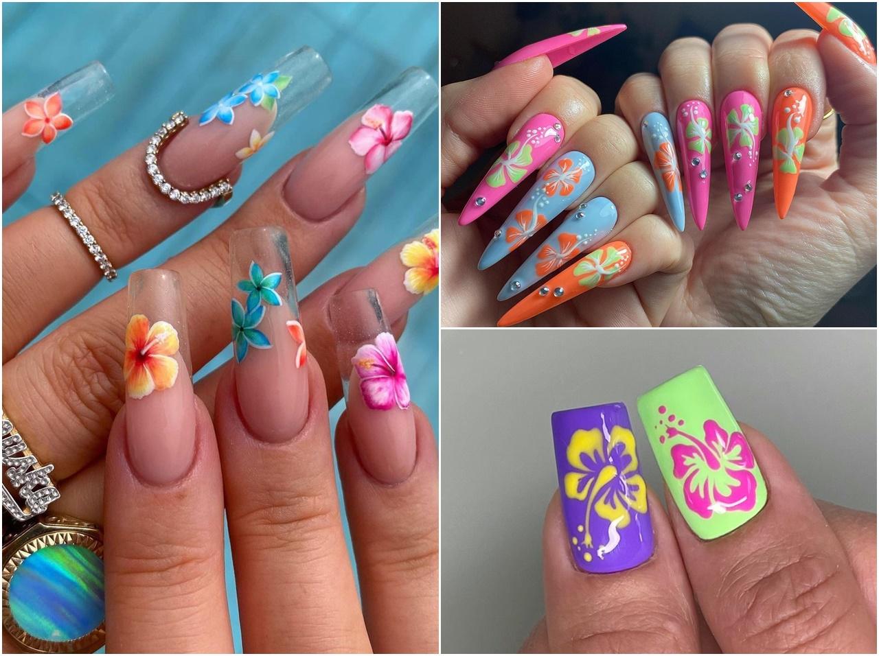 ギャルっぽい夏ネイル「ハイビスカスネイル」が海外でトレンド入り！